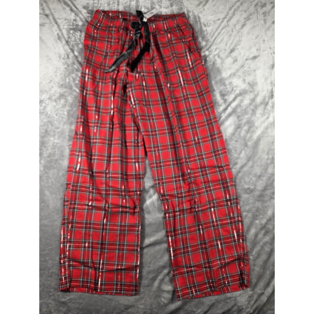 PINK Victoria's Secret Red Plaid Lounge Pajama Pants w/pockets‎ XL NWT